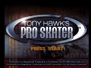 Tony Hawk's Pro Skater (USA) Title Screen